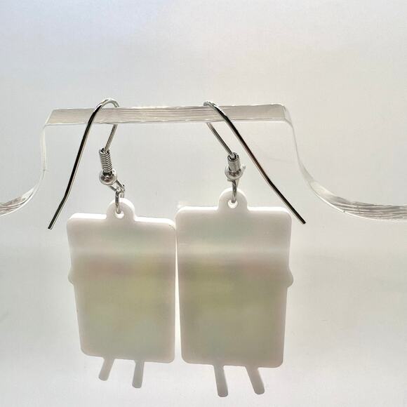 Pool Table Earrings - Game Earrings - Party Earrings - Party Earrings - Billiard - Picture 4 of 7